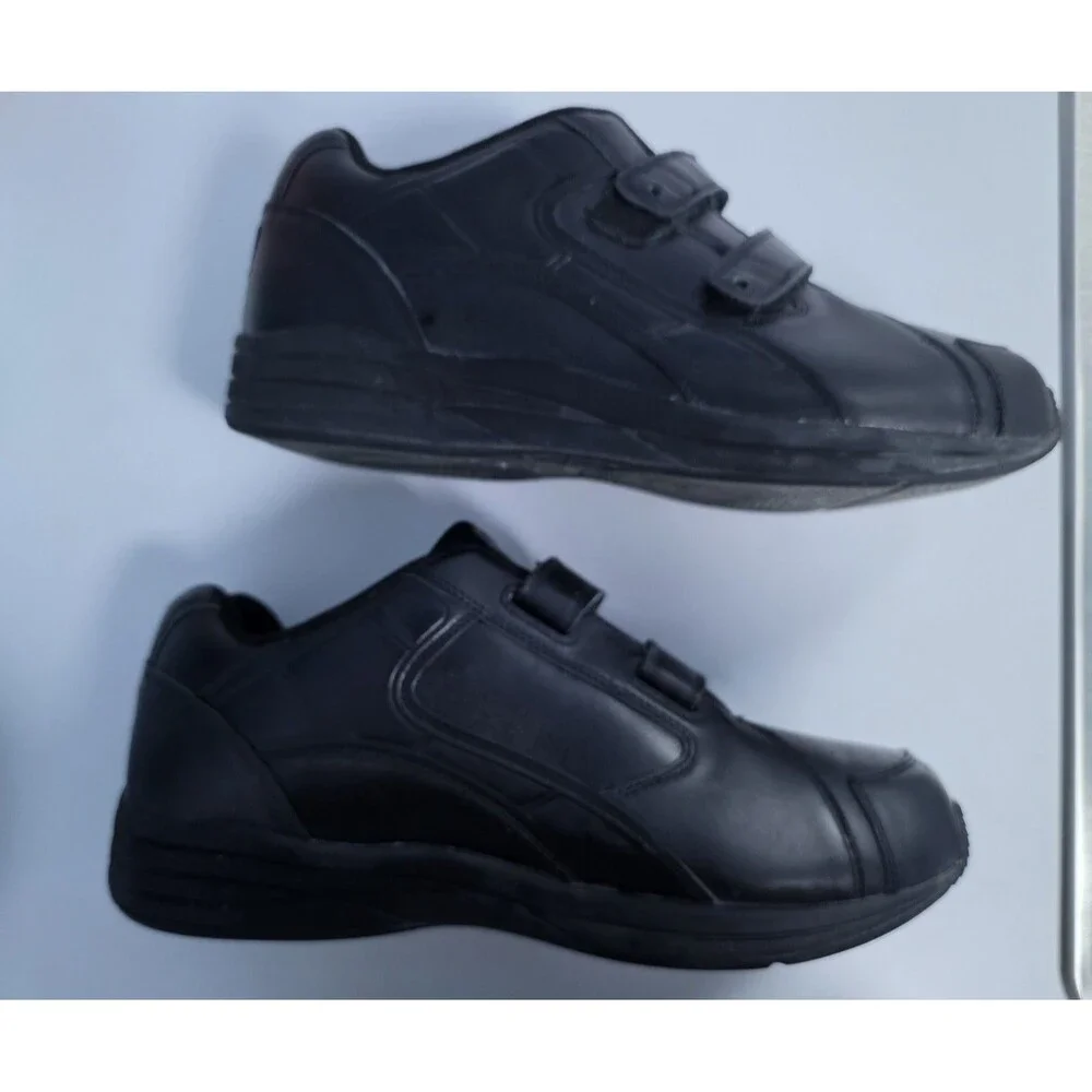Drew Force V Black Leather Walking Shoes Size 14 6E 2021